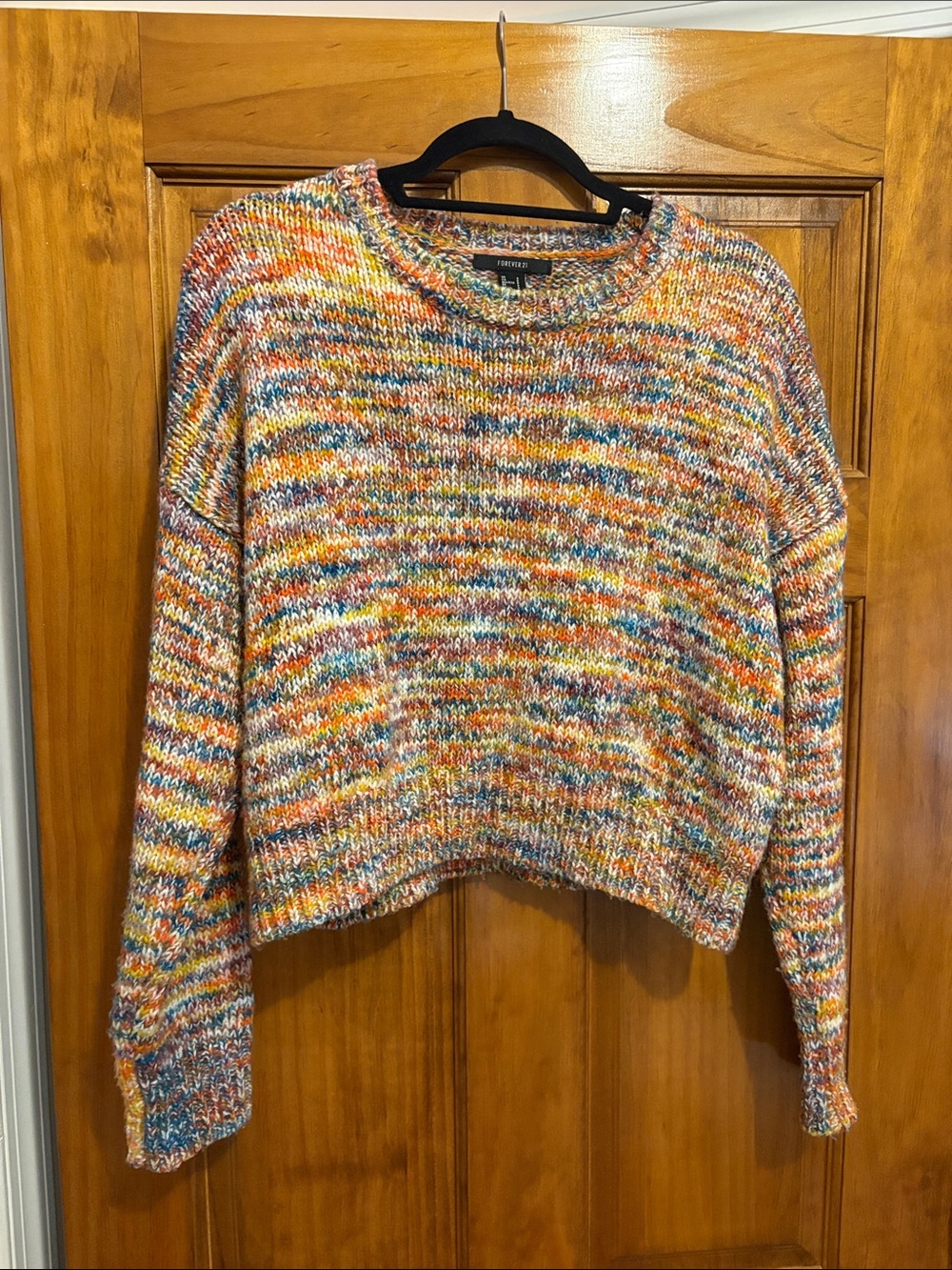 Free People Multicolor Speckled Crewneck Sweater
